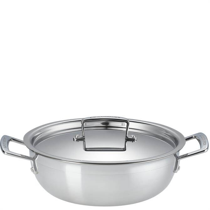 Le Creuset 3-ply Stainless Steel Non-Stick 24cm Chef's Casserole